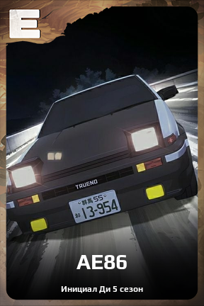 Карточка персонажа AE86